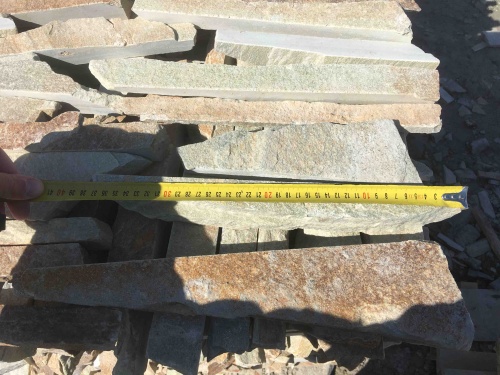 Горбушка златолит золотистый для облицовки купить в Каслях