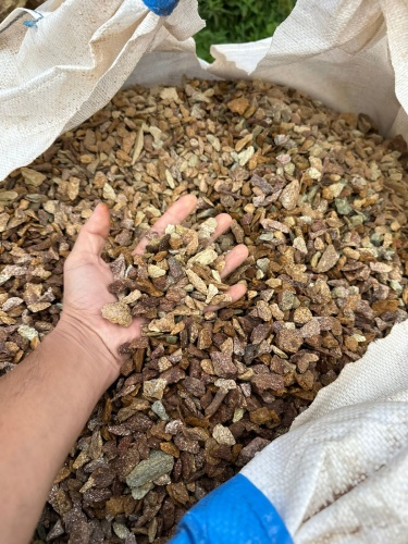 Златолит персиковый декоративная каменная крошка купить в Каслях