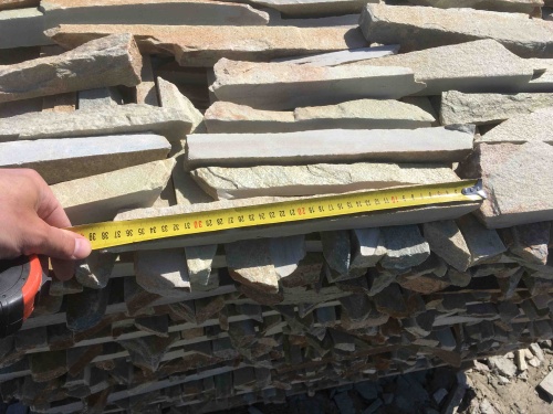 Горбушка златолит золотистый для облицовки купить в Каслях